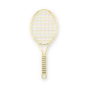 Statement charms tennisracket Gold