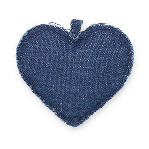 Statement charms heart Denim Blue