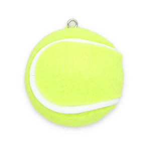 Statement charms tennisball Lime Green-White