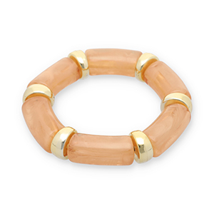 Bracelets resin Gold-Terracotta Rose