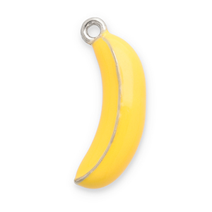 Stainless steel charms banana Silver-Yellow
