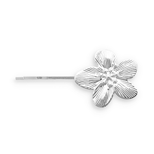 Hair accessories bobby pin flower Silver