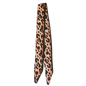 Bandana scarf with leopard print Light Brown-Brown-Black