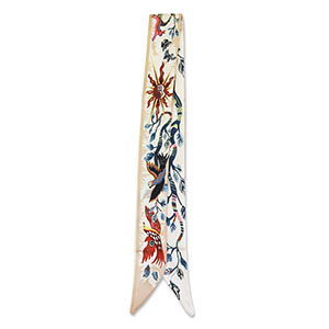 Bandana scarf with animals/branches Beige-Sand Beige
