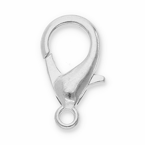 DQ European metal findings lobster clasp Antique Silver (Nickelfree)