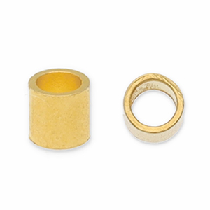 DQ European metal findings crimp bead tube Gold (Nickelfree)
