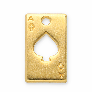 DQ European metal charms ace of spades Gold (Nickelfree)