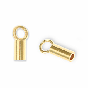 Eco-brass&reg; DQ European metal findings end cap Gold (Nickelfree)