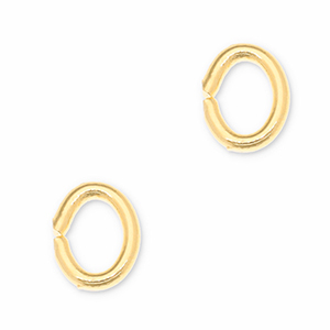 DQ European metal findings jump ring oval Gold (Nickelfree)
