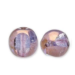 Czech Beads FPB round 6mm Light Amethyst-Bronze