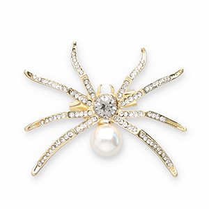 Brooches spider Gold-Crystal