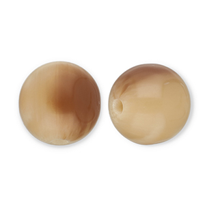 Resin beads 14mm Camel-Light Brown