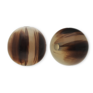 Resin beads 14mm Sand Beige-Brown