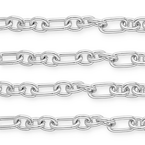 Aluminium findings belcher chain anchor cable Silver