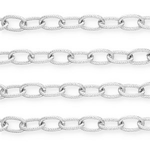 Aluminium findings belcher chain anchor cable Silver