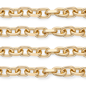Aluminium findings belcher chain anchor cable Gold