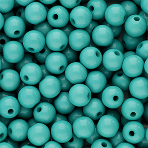 8 mm acrylic beads shiny Petrol Green