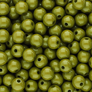 8 mm acrylic beads shiny Olive Green