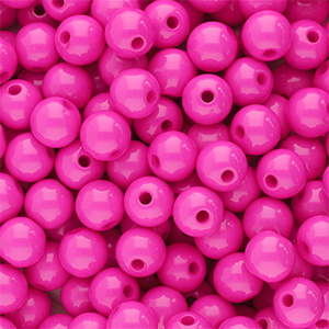 8 mm acrylic beads shiny Magenta Pink