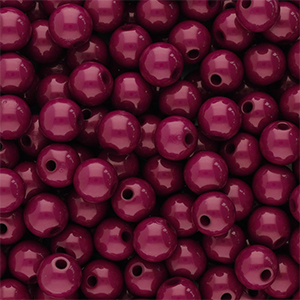 6 mm acrylic beads shiny Burgundy Brown