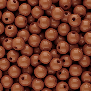 6 mm acrylic beads shiny Dark Cognac Brown