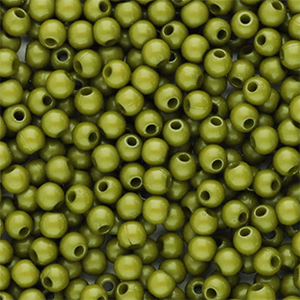 4 mm acrylic beads shiny Olive Green