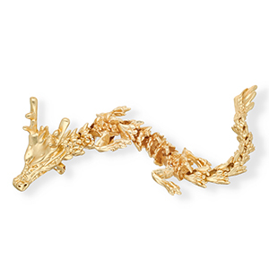 Statement brooches dragon Gold