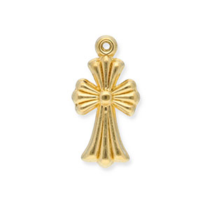 Stainless steel charms cross Gold
