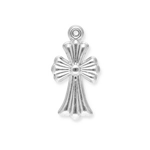 Stainless steel charms cross Silver