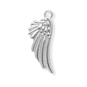 Stainless steel charms wing Silver