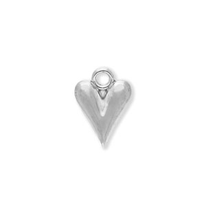 Stainless steel charms heart Silver