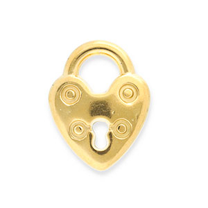 Stainless steel charms clasp heart Gold