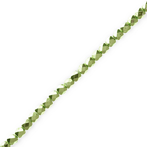 Top faceted beads Metallic Light Green