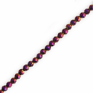 Round top faceted beads 3mm Dark Purple-AB Coating