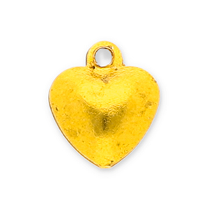 Metal charms little bells heart Gold