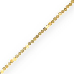 Round hematite beads hexagon Gold