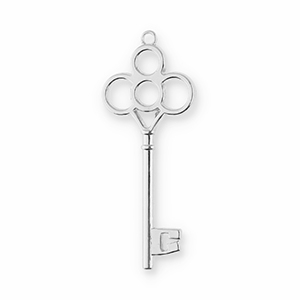 Metal charms key Silver