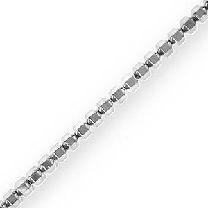 Round hematite beads hexagon Silver