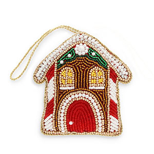 Trendy pendants house White-Red-Brown-Gold