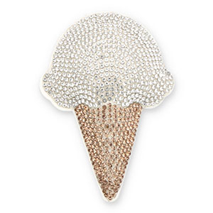 Statement charms with strass ice lolly Crystal-Brown-White