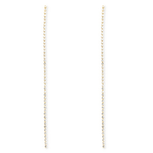 Brass TQ metal earrings / earpins with strass Gold-Crystal