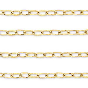 Stainless steel findings belcher chain oval-round Gold