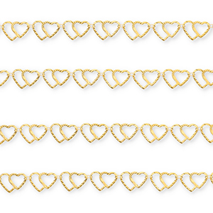 Stainless steel findings belcher chain hearts Gold