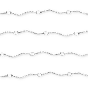 Stainless steel findings belcher chain waves Silver
