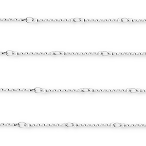 Stainless steel findings belcher chain rod Silver