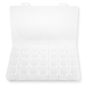 Jewellery storage box with 7x4 compartments Transparent