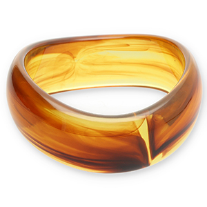 Bracelets bangle resin Transparent Amber Brown