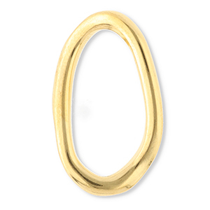 Stainless steel findings connector oval Gold