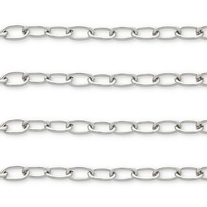 Stainless steel belcher chain anchor cable Silver