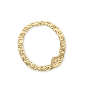 Stainless steel findings connector round Gold